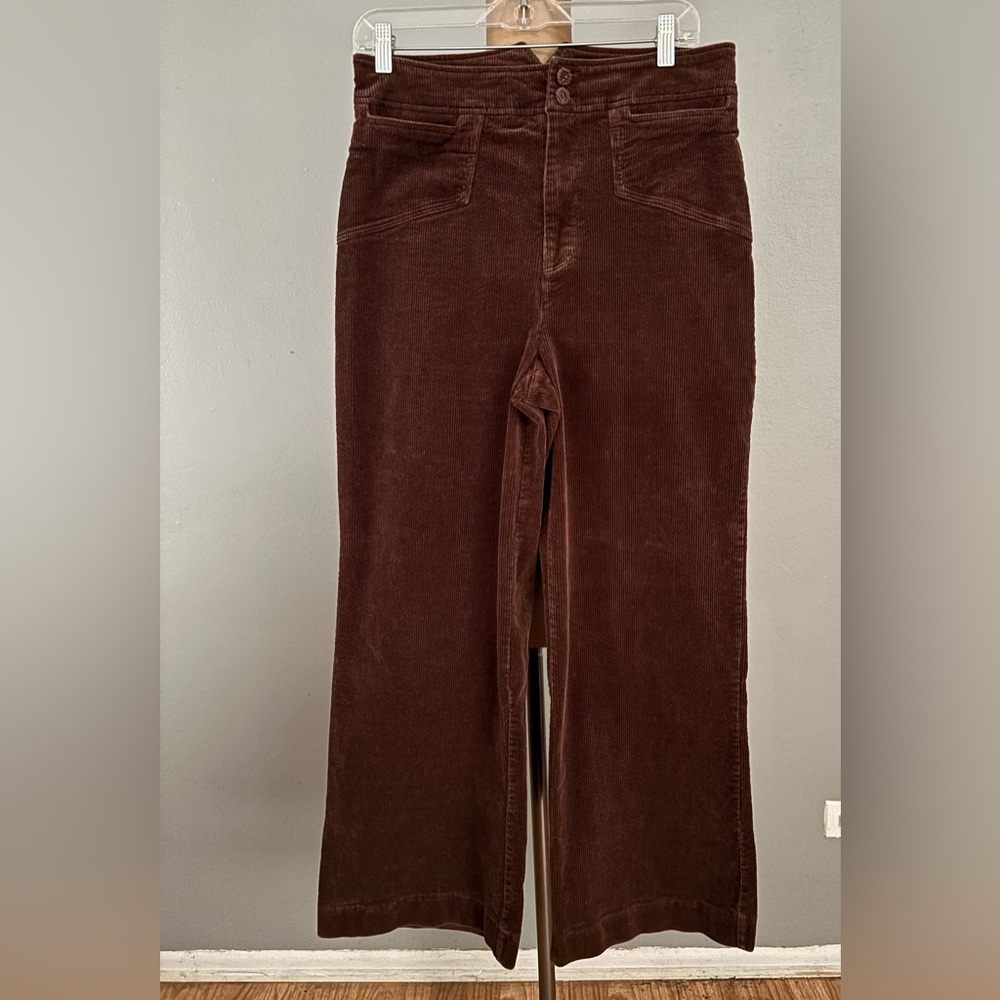 7 For All Mankind High waist Wide Leg Corduroy Pants Women’s size 8 Boho Y2K